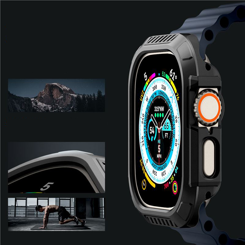 Etui Spigen Lock Fit do Apple Watch Ultra 2/1 49 mm, czarne